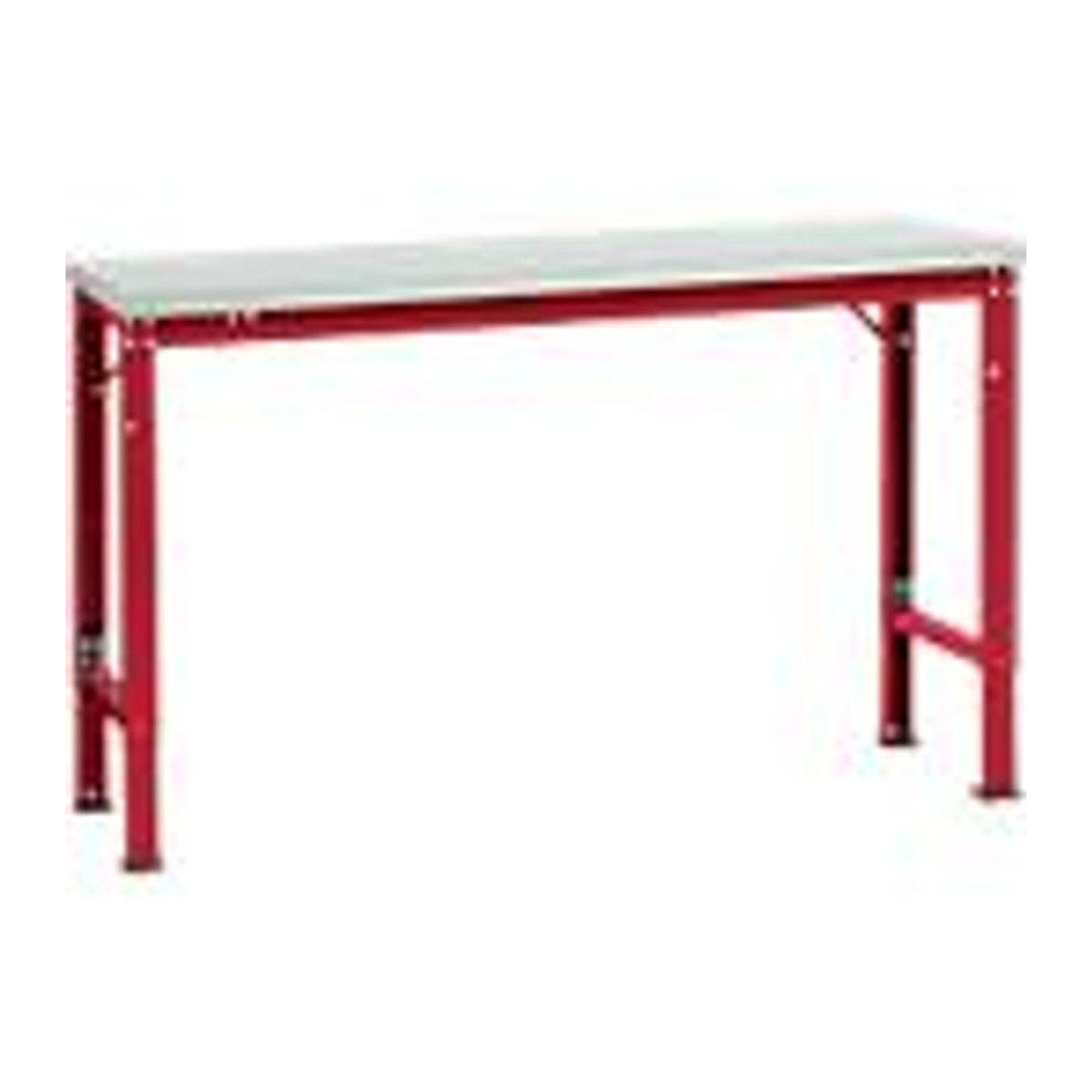 Manuflex Arbeits-Grundtisch UNIVERSAL Spezial mit Kunststoffplatte, Farben: Grau, Rot und Bunt, B/T/H: 150 x 80 x 72,2 cm - Bild 2