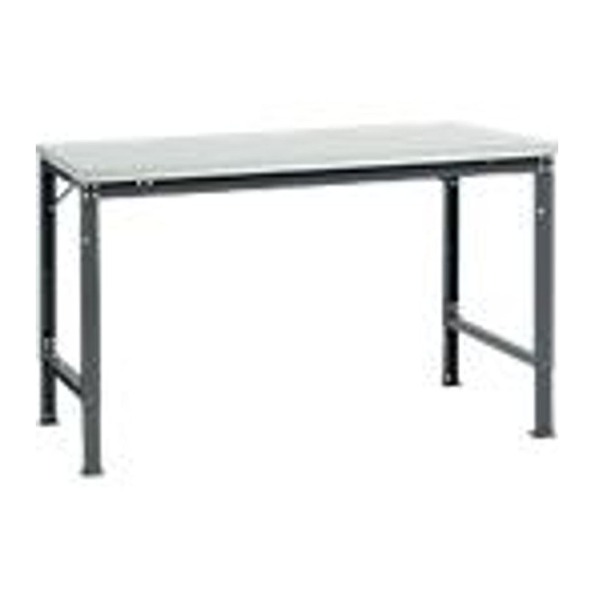 Manuflex Arbeits-Grundtisch UNIVERSAL Spezial mit Kunststoffplatte, Grau/Anthrazit/Weiß, B/T/H: 150 x 100 x 72 cm - Bild 3