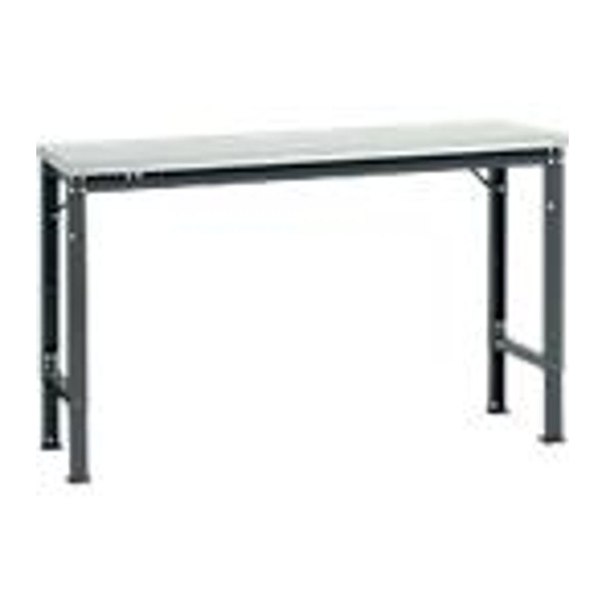 Manuflex Arbeits-Grundtisch UNIVERSAL Spezial mit Kunststoffplatte in Anthrazit und Grau, B/T/H: 150 x 80 x 72,2 cm - Bild 2
