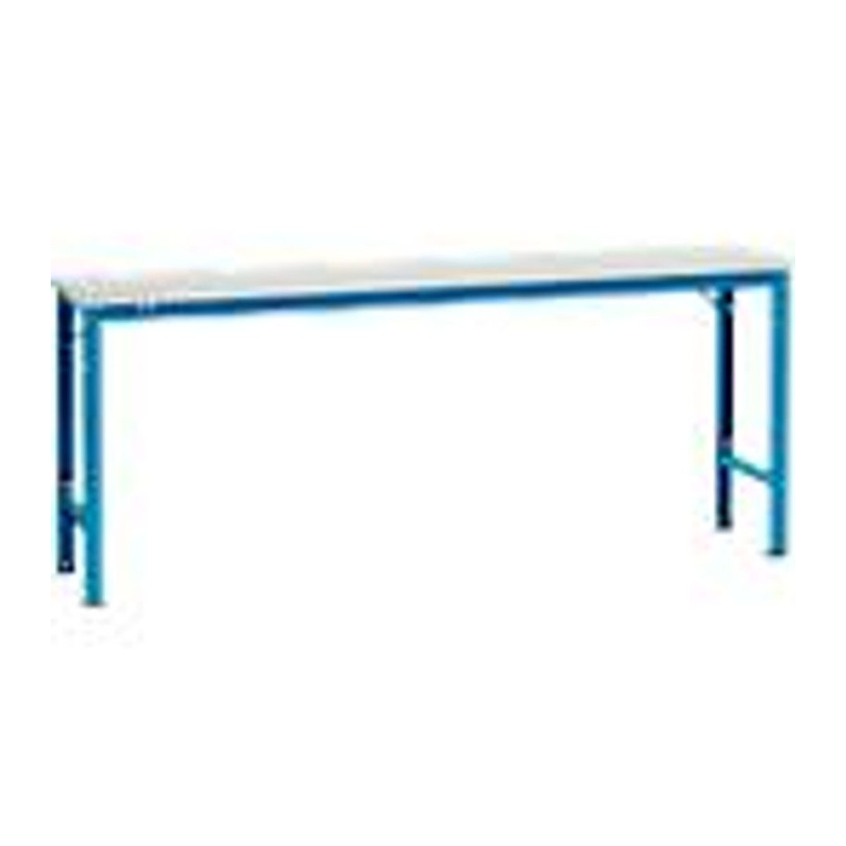 Manuflex Arbeits-Grundtisch UNIVERSAL Spezial mit Kunststoffplatte in Grau und Blau, B/T/H: 200 x 80 x 72,2 cm - Bild 2