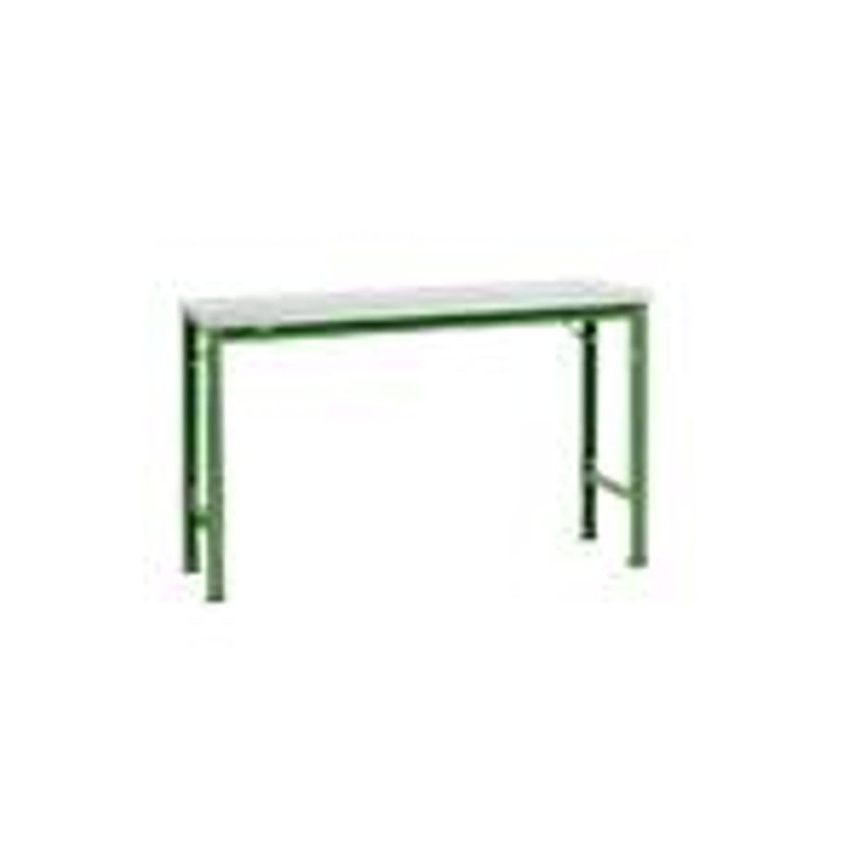 Manuflex Arbeits-Grundtisch UNIVERSAL Spezial mit Kunststoffplatte in Grau und Grün, B/T/H: 150 x 80 x 72,2 cm - Bild 2
