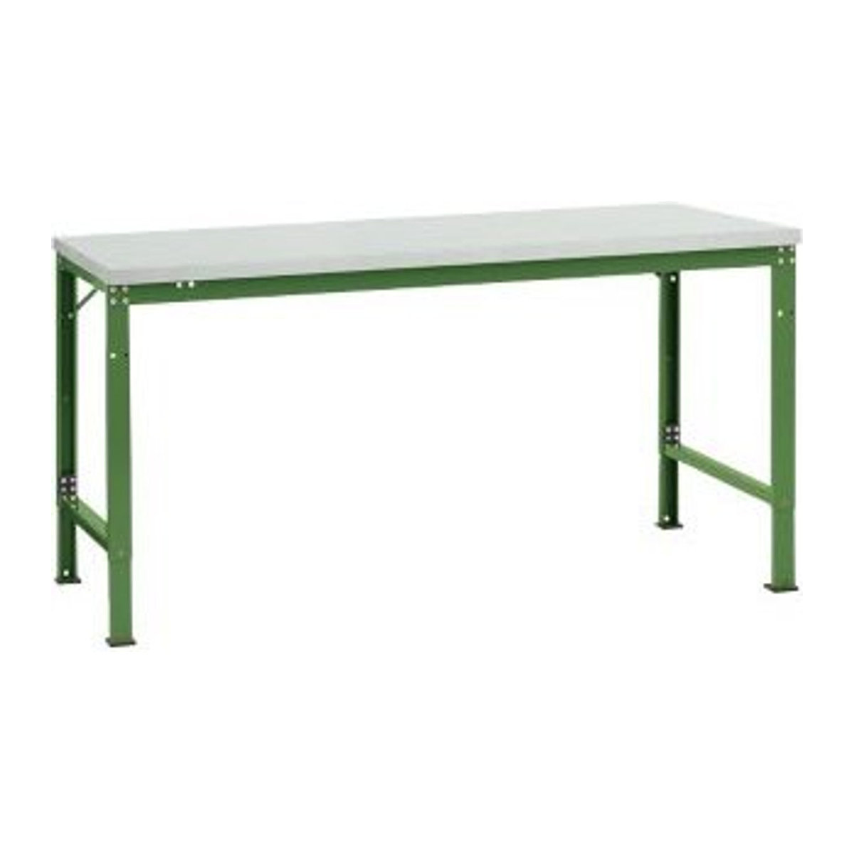 Manuflex Arbeits-Grundtisch UNIVERSAL Spezial mit Kunststoffplatte in Grau und Grün, B/T/H: 175 x 100 x 72 cm - Bild 2