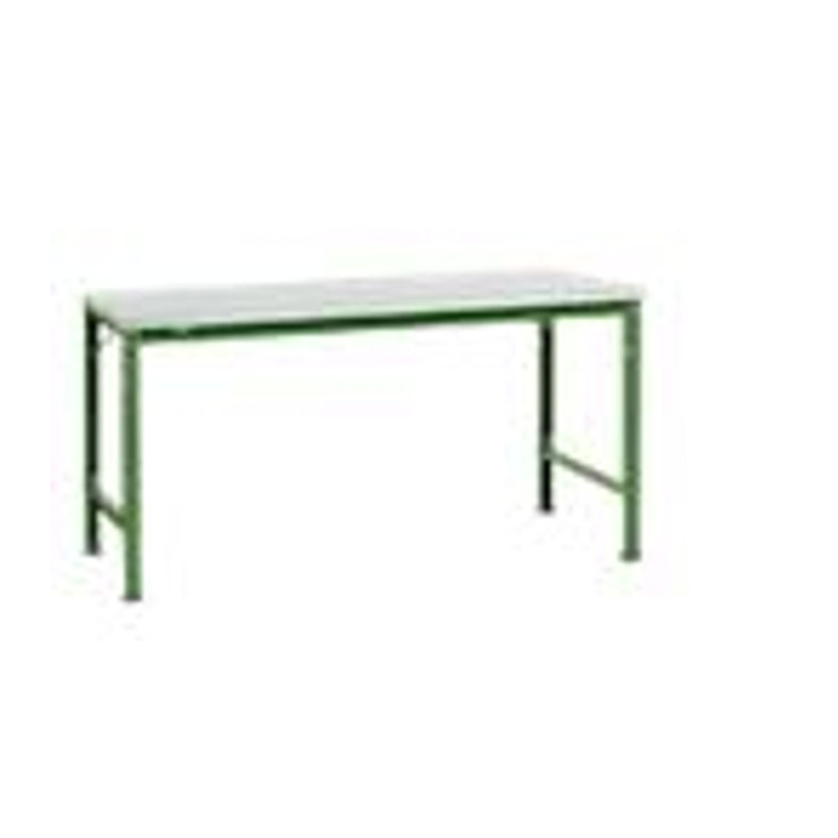 Manuflex Arbeits-Grundtisch UNIVERSAL Spezial mit Kunststoffplatte in Grau und Grün, B/T/H: 175 x 100 x 72 cm - Bild 3