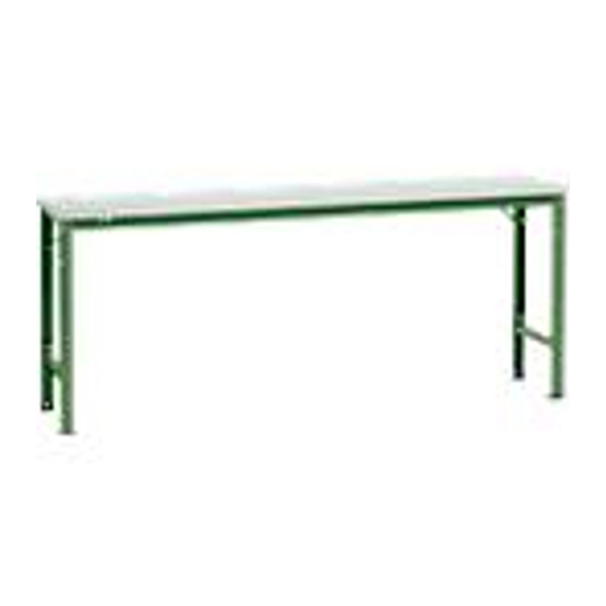 Manuflex Arbeits-Grundtisch UNIVERSAL Spezial mit Kunststoffplatte in Grau und Grün, B/T/H: 200 x 80 x 72,2 cm - Bild 3