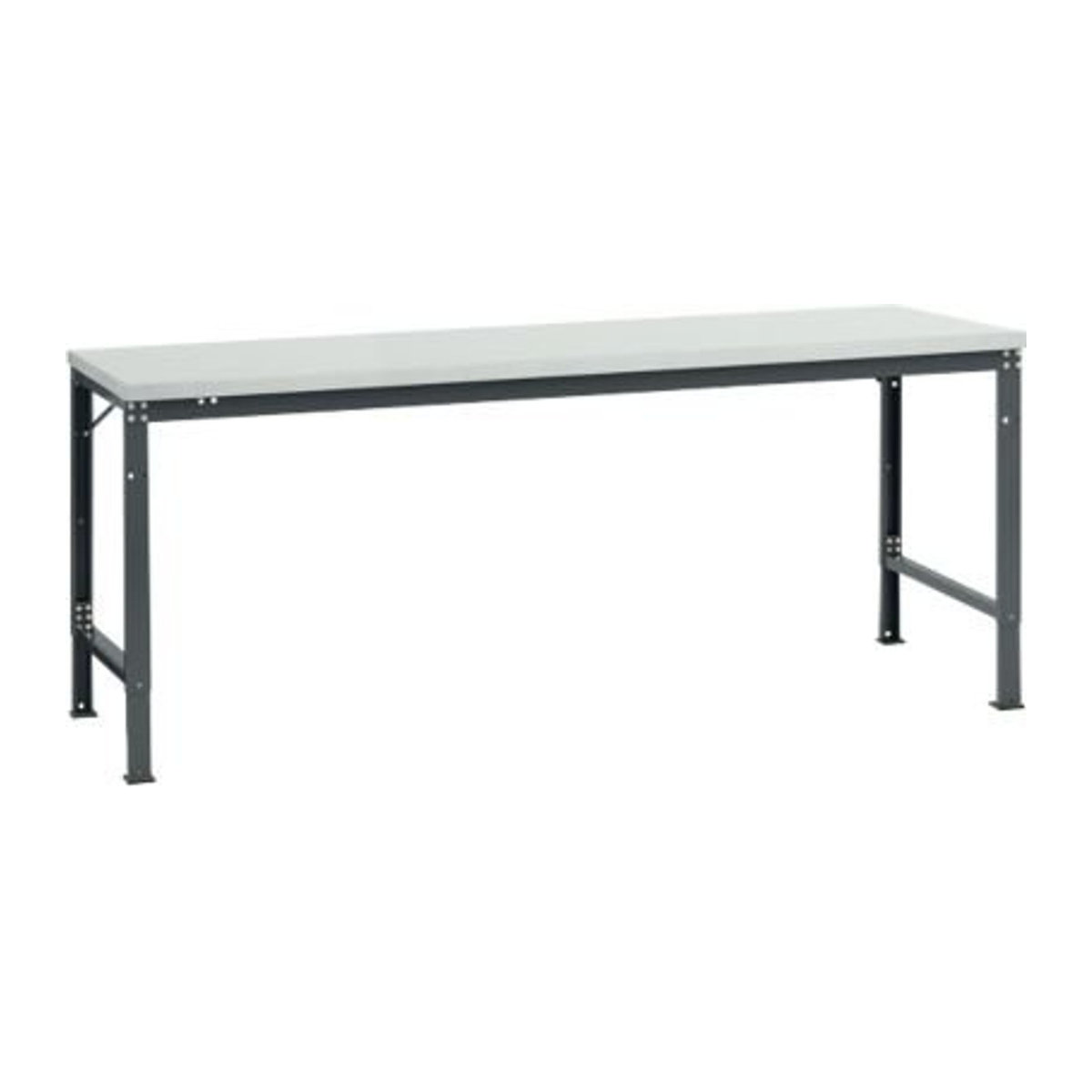 Manuflex Arbeits-Grundtisch UNIVERSAL Spezial mit Melaminplatte in Anthrazit und Grau, B/T: 200 x 100 cm - Bild 2