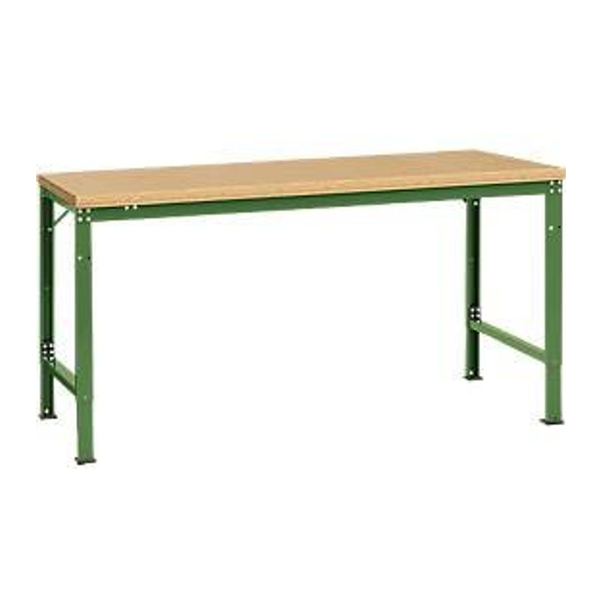 Manuflex Arbeits-Grundtisch UNIVERSAL Spezial mit Multiplexplatte aus Buche, Farbe Resedagrün, B/T: 1750 x 1000 mm - Bild 2