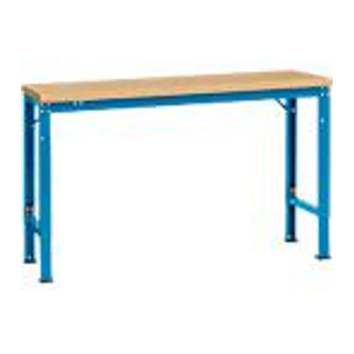 Manuflex Arbeits-Grundtisch UNIVERSAL Spezial mit Multiplexplatte aus Buche in Blau, B/T: 1500 x 800 mm - Bild 2