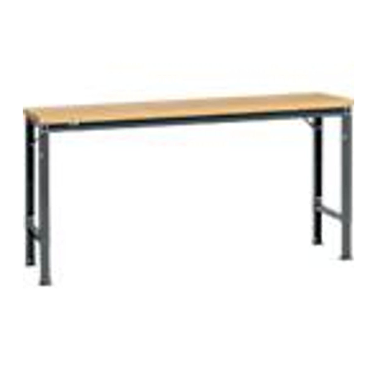 Manuflex Arbeits-Grundtisch UNIVERSAL Spezial mit Multiplexplatte in Anthrazit und Natur, B/T: 175 x 80 cm - Bild 3