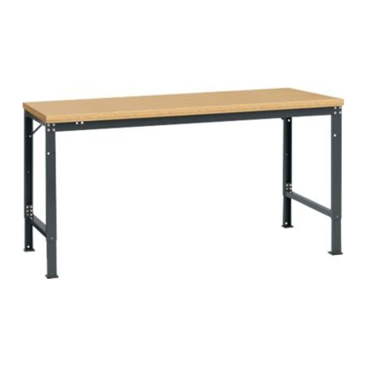 Manuflex Arbeits-Grundtisch UNIVERSAL Spezial mit Multiplexplatte in Anthrazit und Natur, B/T: 1750 x 1000 cm - Bild 2