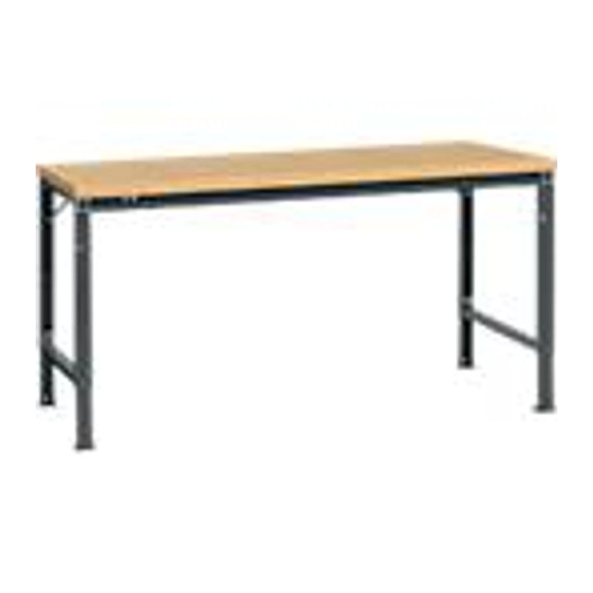 Manuflex Arbeits-Grundtisch UNIVERSAL Spezial mit Multiplexplatte in Anthrazit und Natur, B/T: 1750 x 1000 cm - Bild 3