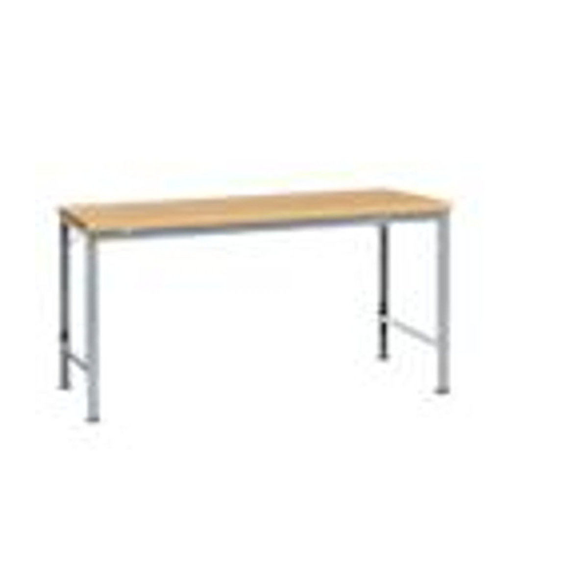 Manuflex Arbeits-Grundtisch UNIVERSAL Spezial mit Multiplexplatte in Buche und alufarben, B/T: 175 x 100 cm - Bild 2