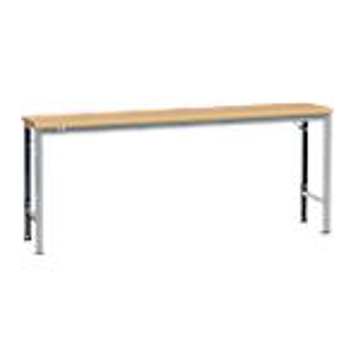 Manuflex Arbeits-Grundtisch UNIVERSAL Spezial mit Multiplexplatte in Buche und alufarben, B/T: 2000 x 800 mm - Bild 2