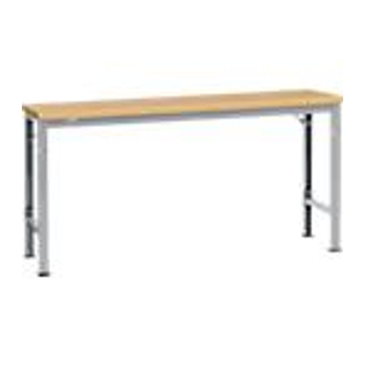 Manuflex Arbeits-Grundtisch UNIVERSAL Spezial mit Multiplexplatte in Buche und alufarben, B/T/H: 175 x 80 x 175 cm - Bild 2