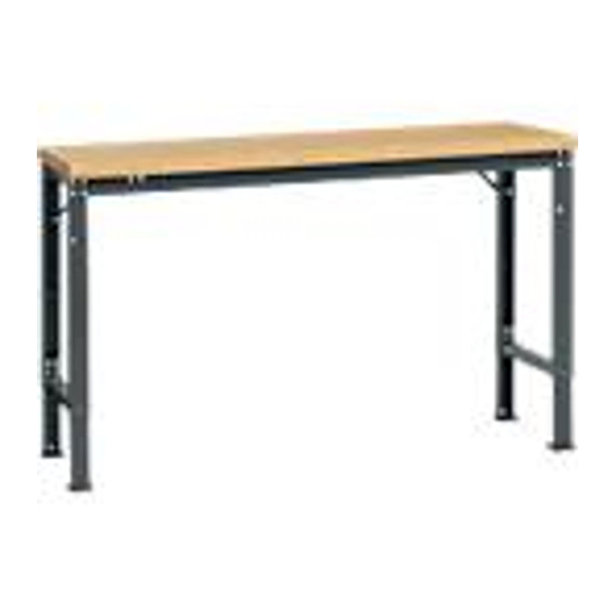 Manuflex Arbeits-Grundtisch UNIVERSAL Spezial mit Multiplexplatte in Buche und Anthrazit, B/T/H: 150 x 80 x 80 cm - Bild 3