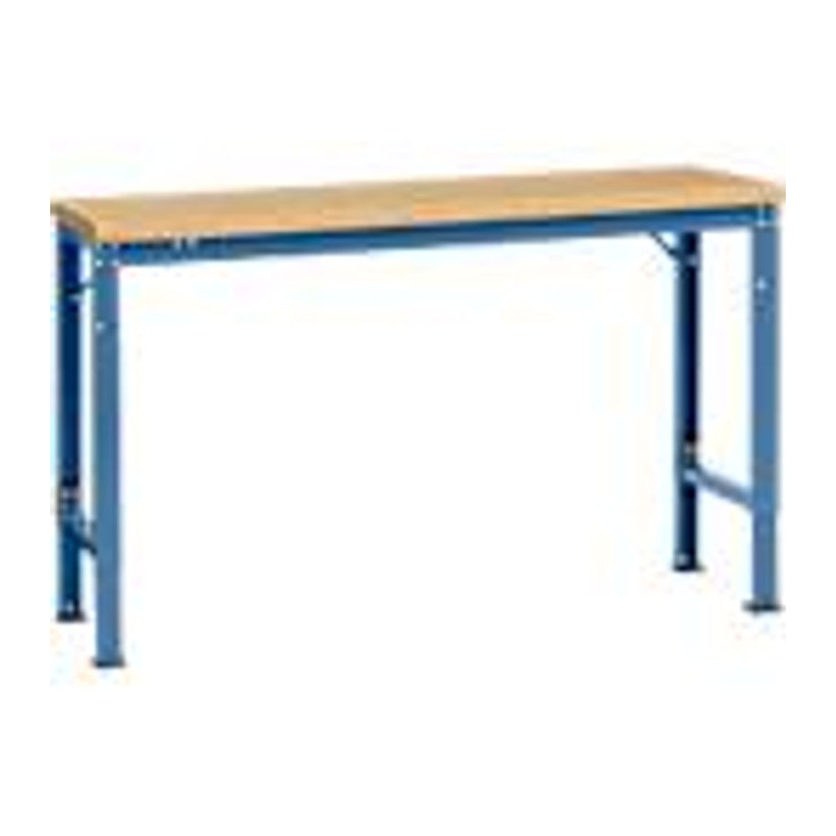 Manuflex Arbeits-Grundtisch UNIVERSAL Spezial mit Multiplexplatte in Buche und Blau, B/T: 1500 x 800 mm - Bild 2