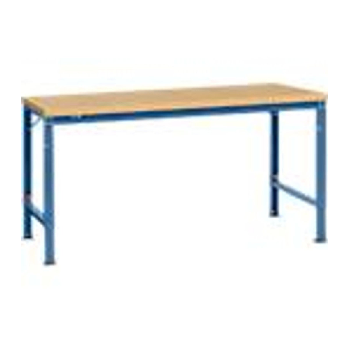 Manuflex Arbeits-Grundtisch UNIVERSAL Spezial mit Multiplexplatte in Buche und Blau, B/T: 175 x 100 cm - Bild 3