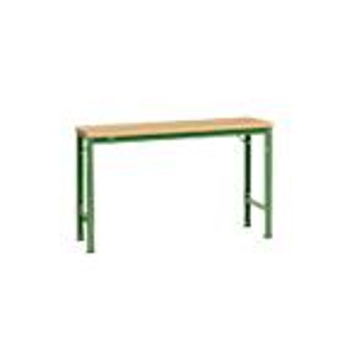 Manuflex Arbeits-Grundtisch UNIVERSAL Spezial mit Multiplexplatte in Buche und Resedagrün, B/T/H: 150 x 80 x 0 cm - Bild 2