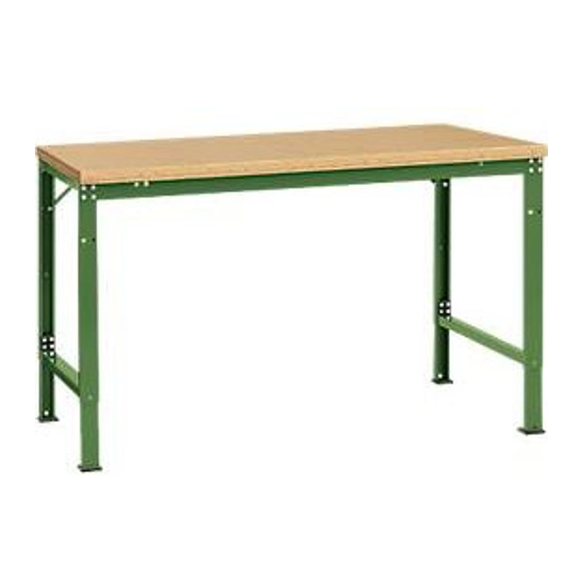 Manuflex Arbeits-Grundtisch UNIVERSAL Spezial mit Multiplexplatte in Resedagrün, B/T: 150 x 100 cm - Bild 2