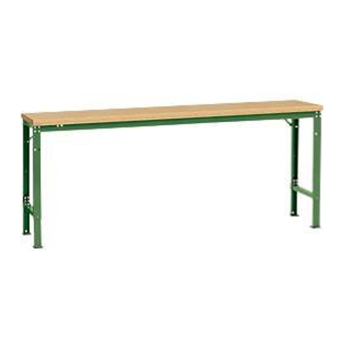 Manuflex Arbeits-Grundtisch UNIVERSAL Spezial mit Multiplexplatte in Resedagrün, B/T: 2000 x 800 mm - Bild 2
