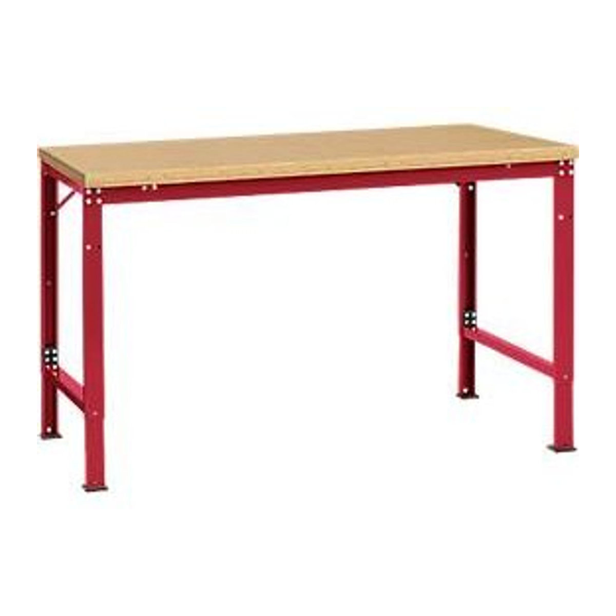 Manuflex Arbeits-Grundtisch UNIVERSAL Spezial mit Multiplexplatte in Rubinrot, B/T: 1500 x 1000 mm - Bild 2
