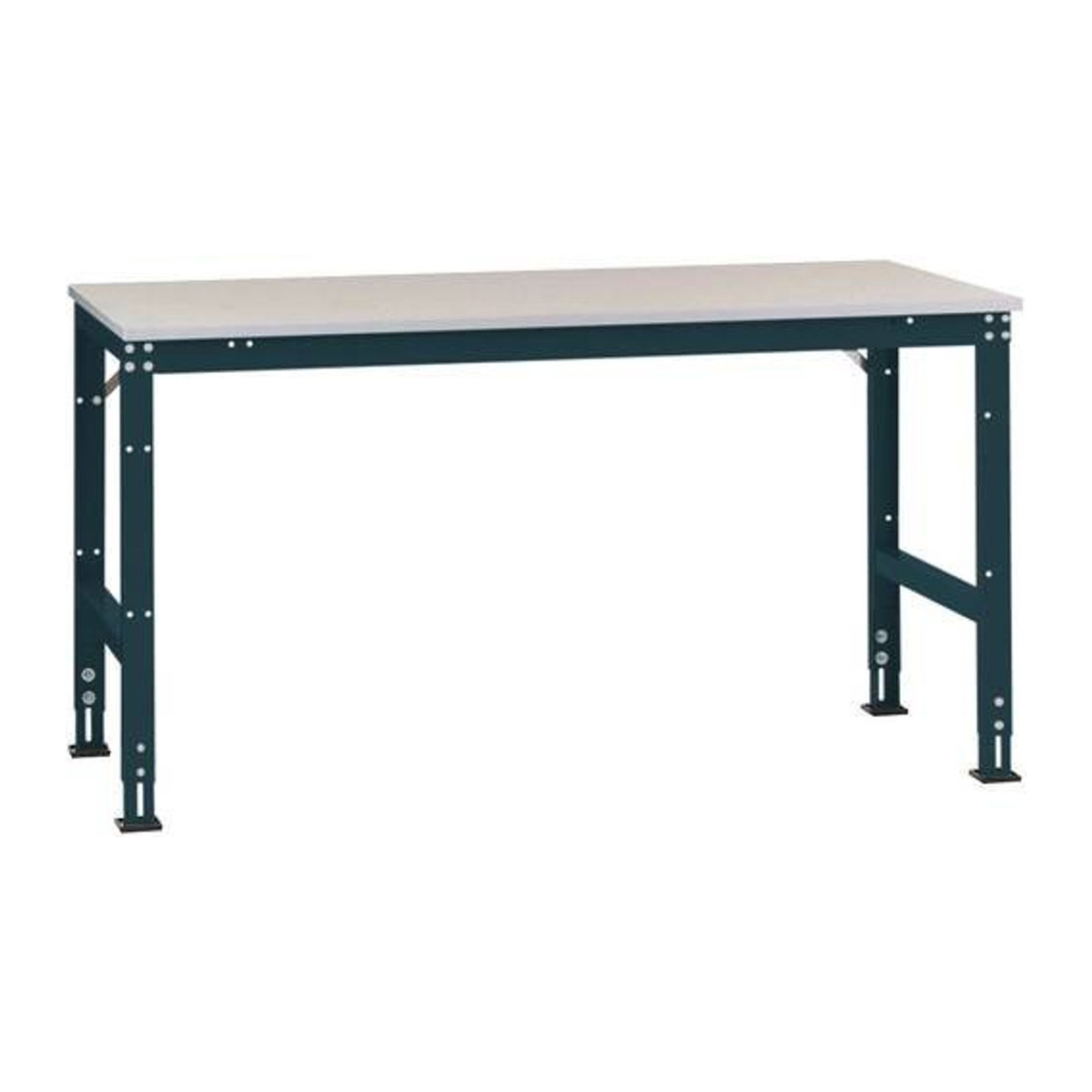 Manuflex Arbeits-Grundtisch UNIVERSAL Standard mit Kunststoffplatte in Anthrazit, B/T/H: 200 x 80 x 76 cm - Bild 1