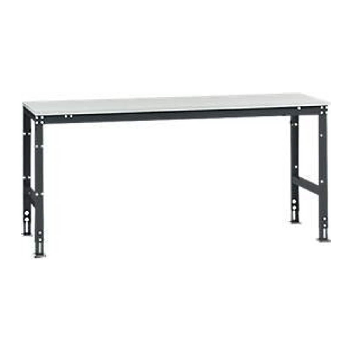 Manuflex Arbeits-Grundtisch UNIVERSAL Standard mit Kunststoffplatte in Anthrazit, B/T/H: 200 x 80 x 76 cm - Bild 2
