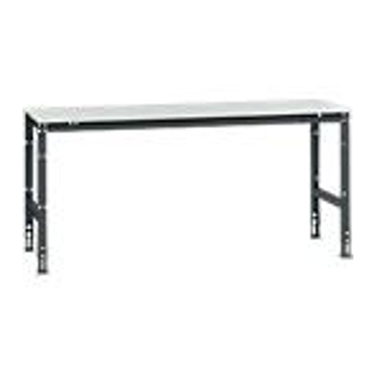 Manuflex Arbeits-Grundtisch UNIVERSAL Standard mit Kunststoffplatte in Anthrazit, B/T/H: 200 x 80 x 76 cm - Bild 3