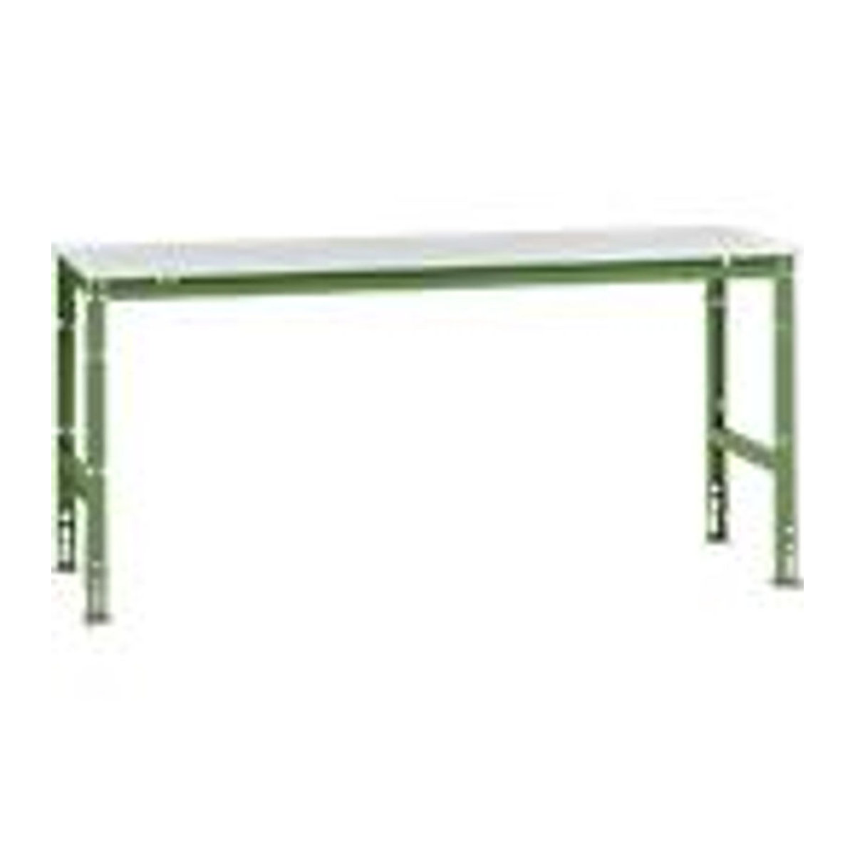 Manuflex Arbeits-Grundtisch UNIVERSAL Standard mit Kunststoffplatte in Resedagrün B/T/H: 200 x 80 x 76 cm - Bild 2