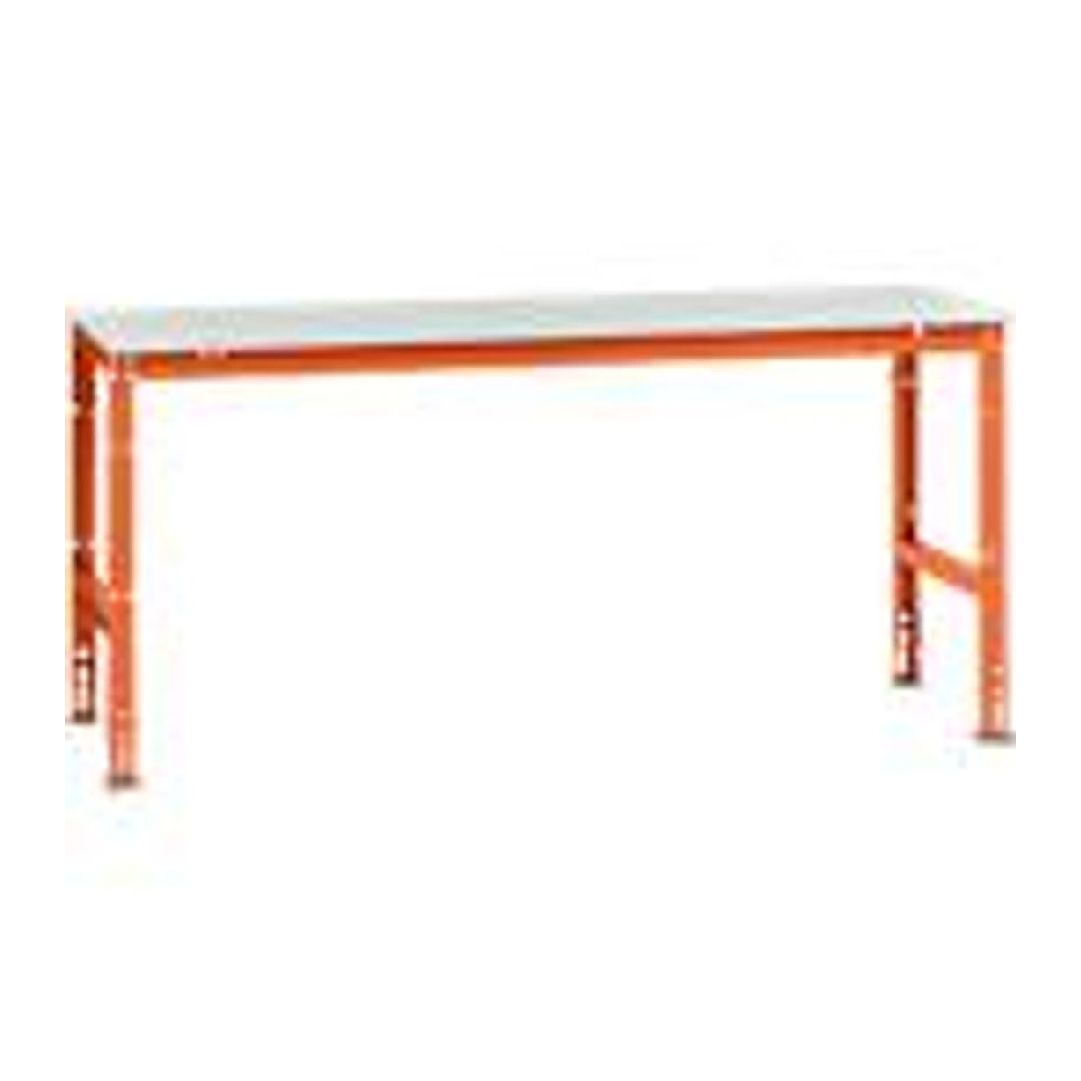 Manuflex Arbeits-Grundtisch UNIVERSAL Standard mit Kunststoffplatte, rotorange, B/T/H: 200 x 80 x 76 cm - Bild 2