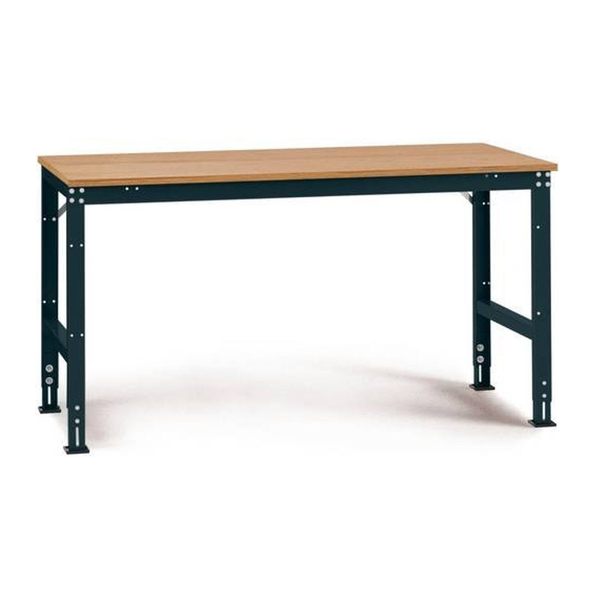 Manuflex Arbeits-Grundtisch UNIVERSAL Standard mit Multiplexplatte in Anthrazit, B/T/H: 175 x 80 x 175 cm - Bild 1