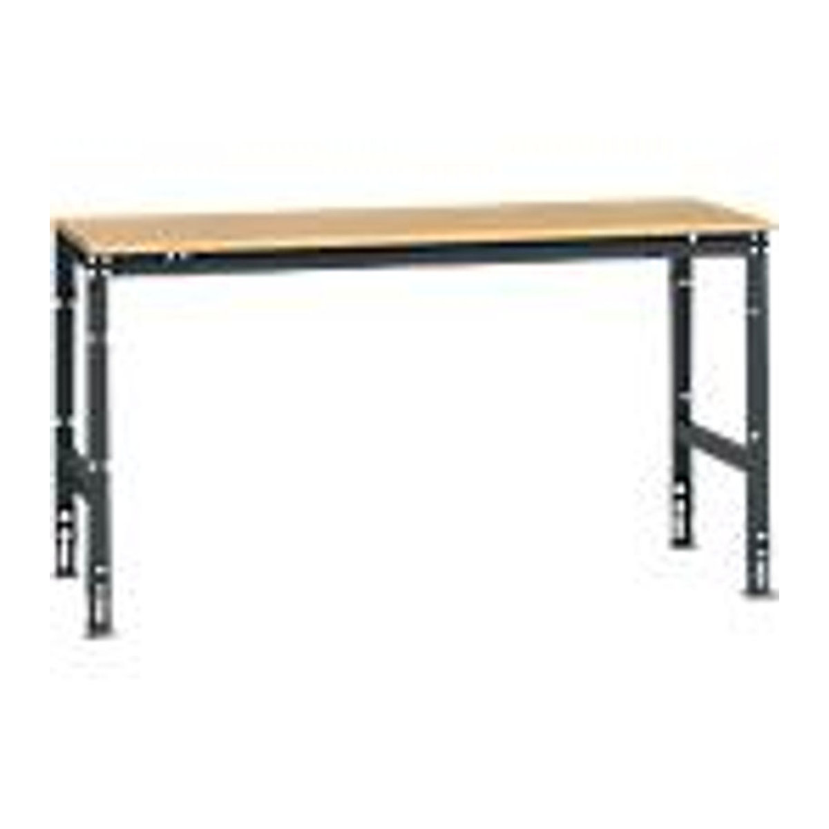 Manuflex Arbeits-Grundtisch UNIVERSAL Standard mit Multiplexplatte in Anthrazit, B/T/H: 175 x 80 x 175 cm - Bild 3