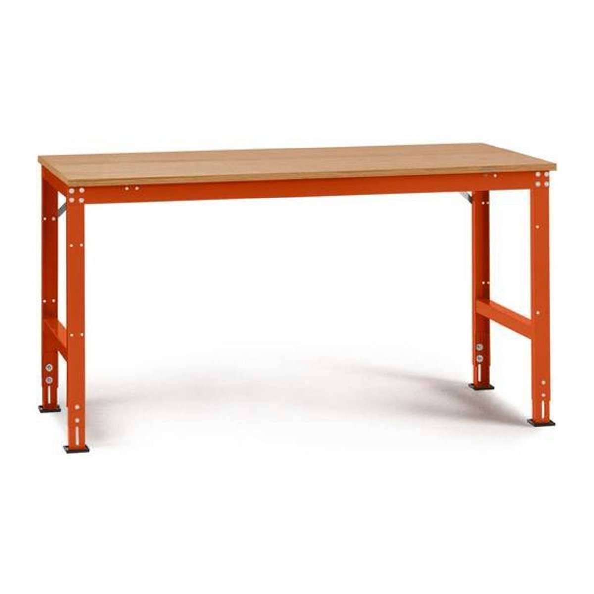 Manuflex Arbeits-Grundtisch UNIVERSAL Standard mit Multiplexplatte in Buche, B/T/H: 175 x 80 x 80 cm - Bild 1
