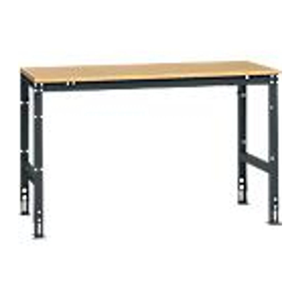 Manuflex Arbeits-Grundtisch UNIVERSAL Standard mit Multiplexplatte in Buche und Anthrazit, B/T/H: 150 x 80 x 70 cm - Bild 2