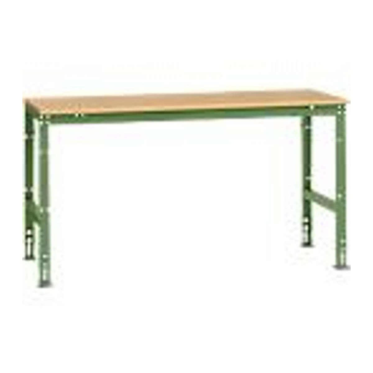 Manuflex Arbeits-Grundtisch UNIVERSAL Standard mit Multiplexplatte in Resedagrün, B/T/H: 175 x 80 x 73,8 cm - Bild 3