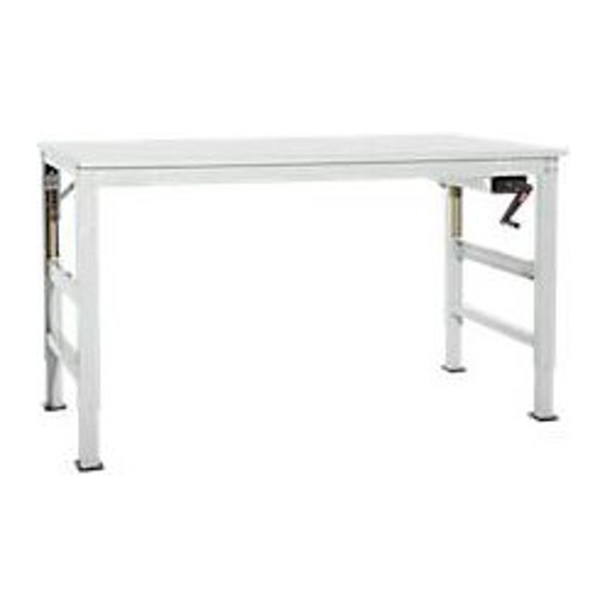 Manuflex Arbeitsgrundtisch Ergo K mit Kurbel und Kunststoffplatte, Grau, B/T/H: 175 x 80 x 70 cm - Bild 2