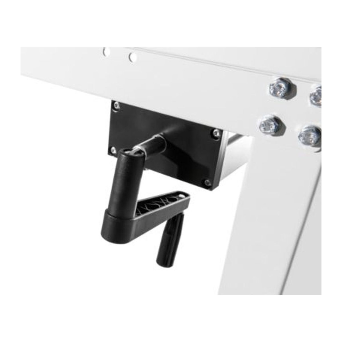 Manuflex Arbeitsgrundtisch Ergo K mit Kurbel und Melaminplatte in Grau, B/T/H: 125 x 80 x 72,2 cm - Bild 3