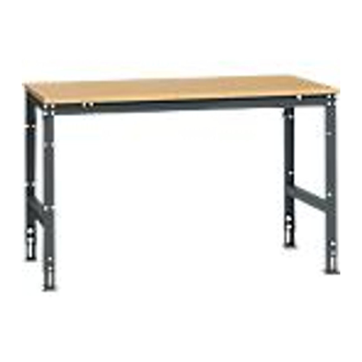 Manuflex Arbeitstisch UNIVERSAL Standard mit Multiplexplatte in Buche und Anthrazit, B/T/H: 150 x 100 x 70 cm - Bild 3