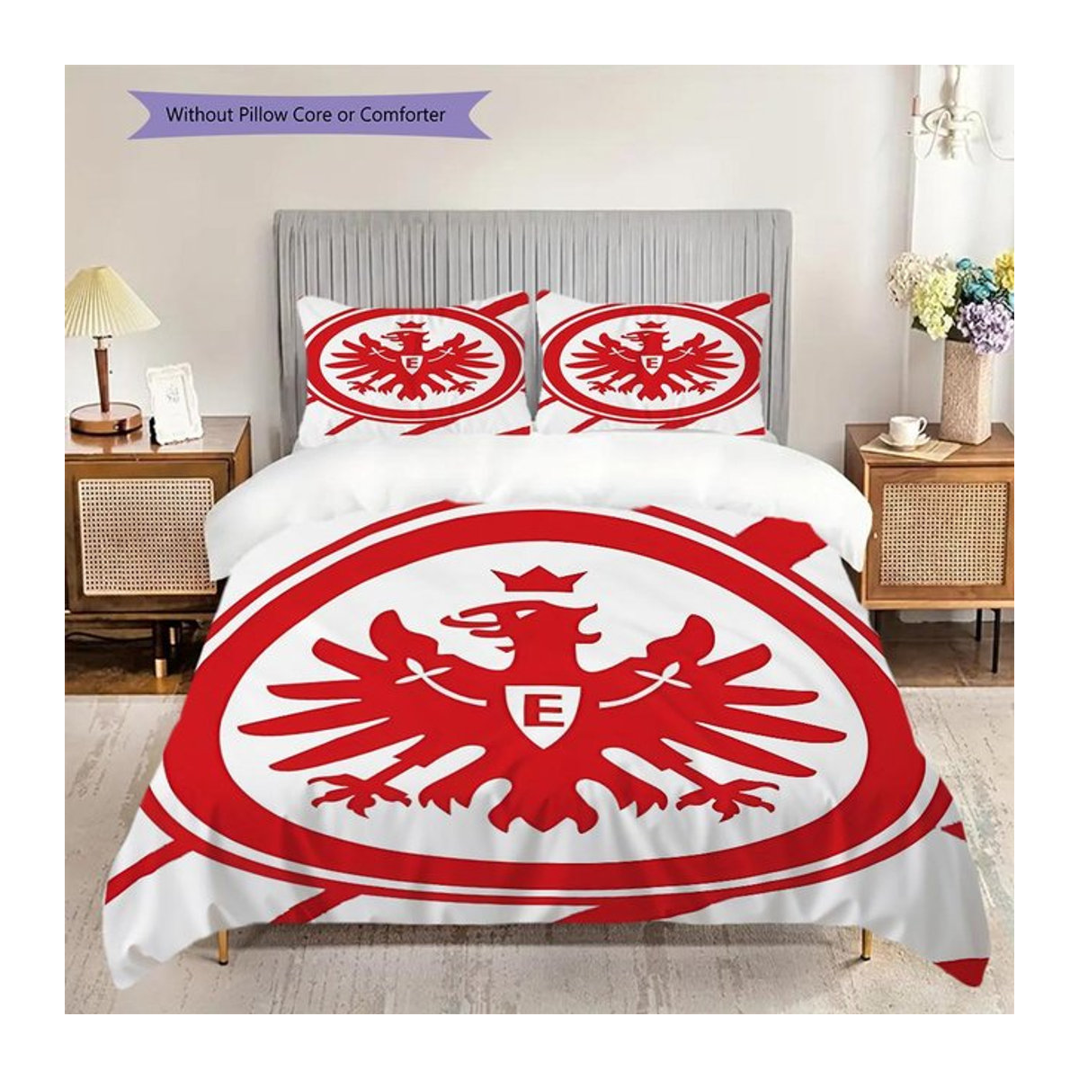 Manus Home Bettwäsche Set Eintracht Frankfurt in Weiß mit 1 Bettbezug und 2 Kissenbezügen B/H: 135 x 200 cm - Bild 1