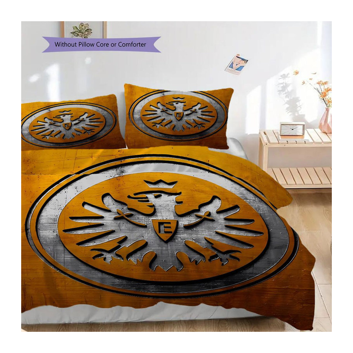 Manus Home Bettwäsche Set Eintracht Frankfurt in Weiß mit 1 Bettbezug und 2 Kissenbezügen B/H: 135 x 200 cm - Bild 3