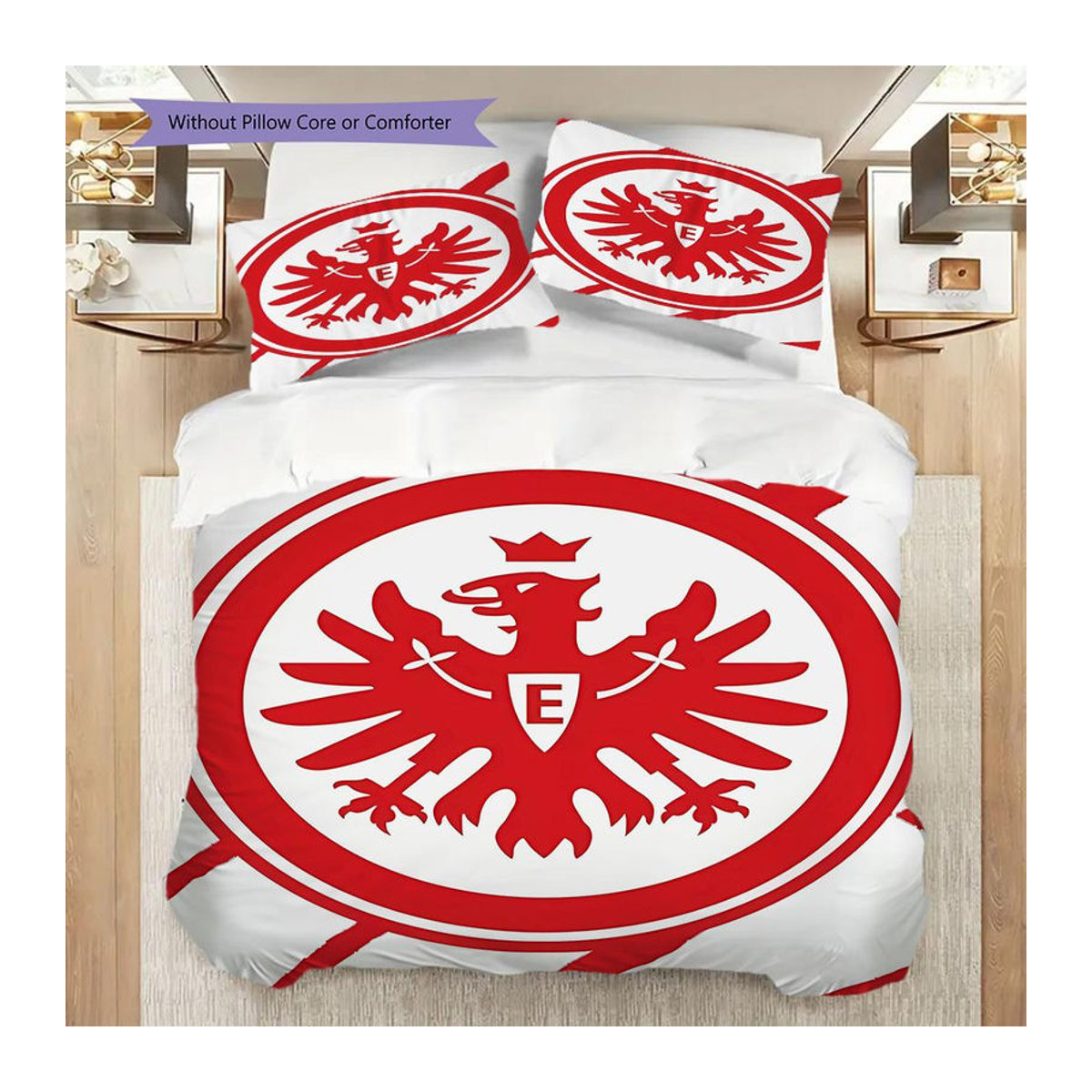 Manus Home Bettwäsche Set Eintracht Frankfurt in Weiß mit 1 Bettbezug und 2 Kissenbezügen B/H: 135 x 200 cm - Bild 5