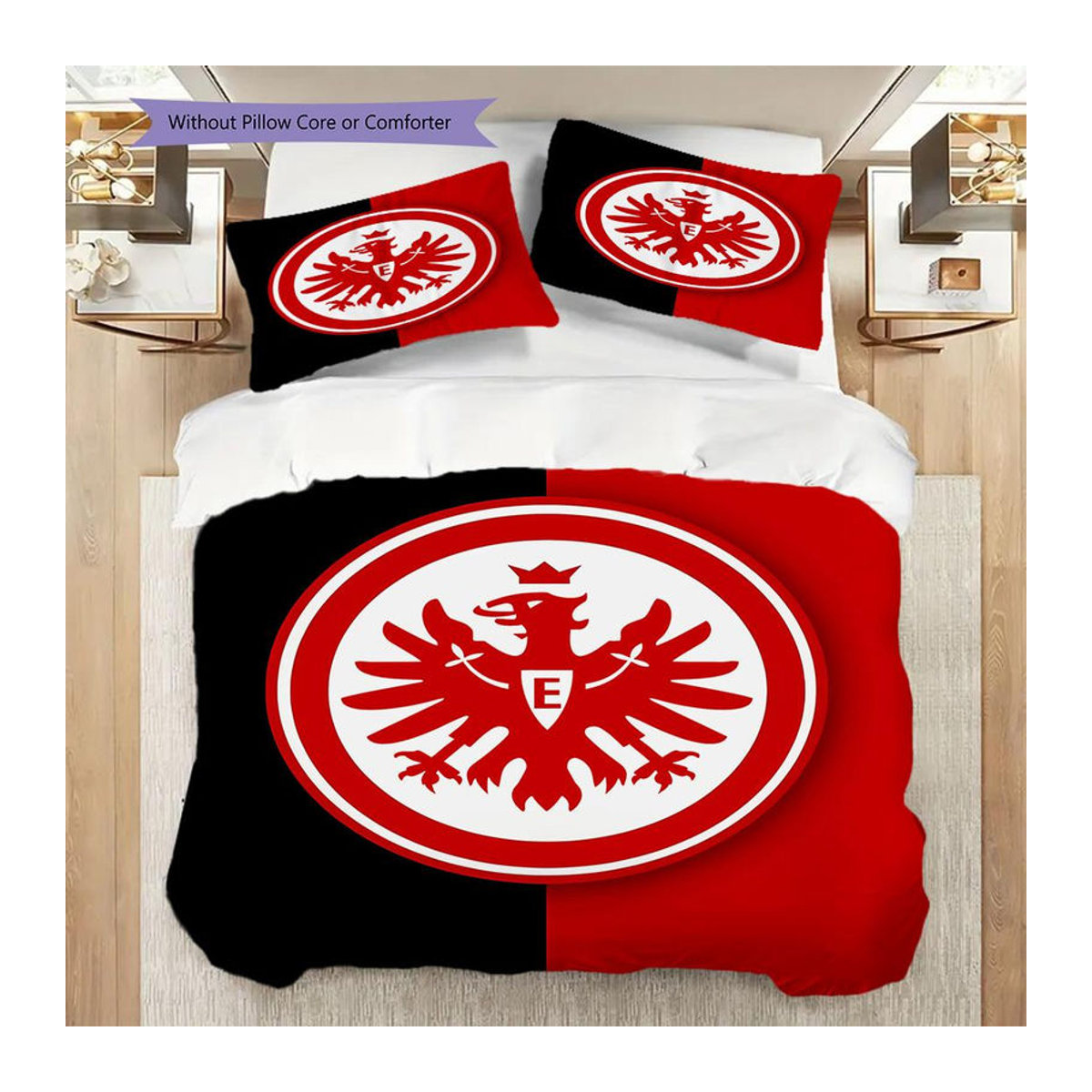 Manus Home Bettwäsche Set Eintracht Frankfurt in Weiß mit 1 Bettbezug und 2 Kissenbezügen B/H: 135 x 200 cm - Bild 6