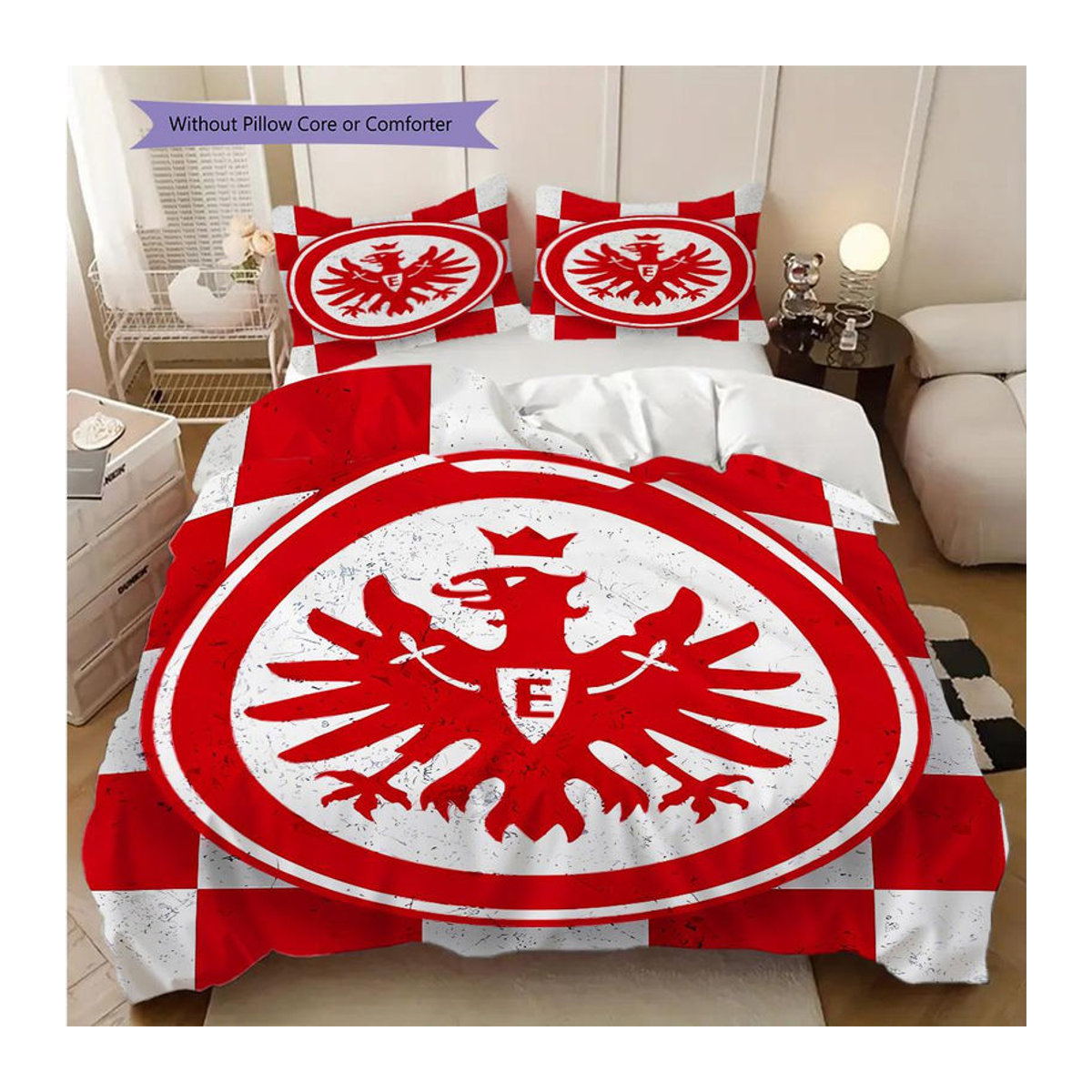 Manus Home Bettwäsche Set Eintracht Frankfurt in Weiß mit 1 Bettbezug und 2 Kissenbezügen B/H: 135 x 200 cm - Bild 7