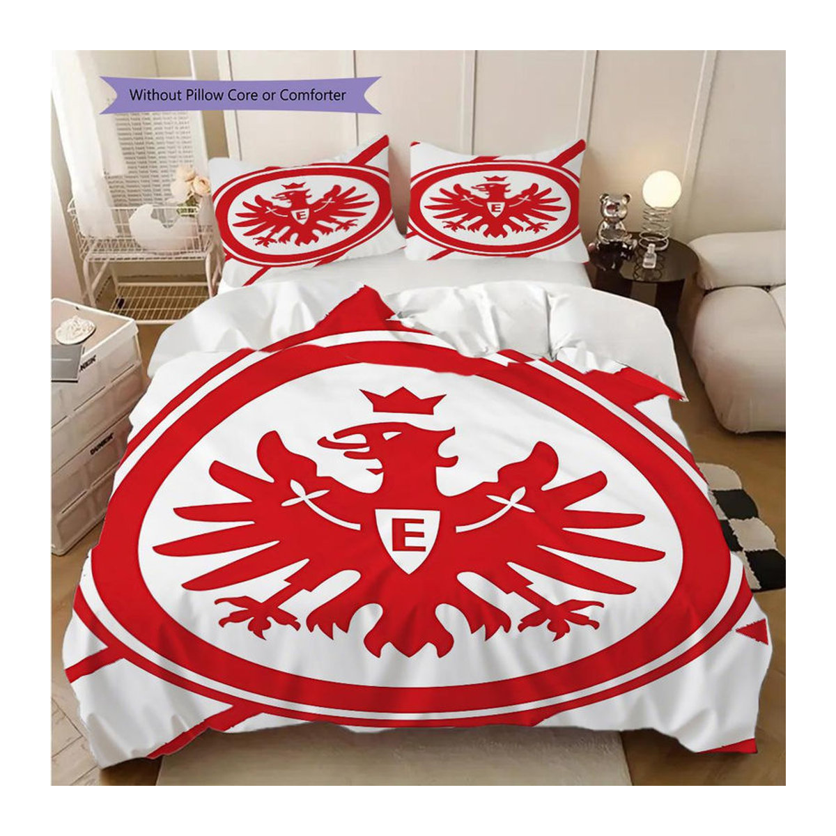 Manus Home Bettwäsche Set Eintracht Frankfurt in Weiß mit 1 Bettbezug und 2 Kissenbezügen B/H: 135 x 200 cm - Bild 8