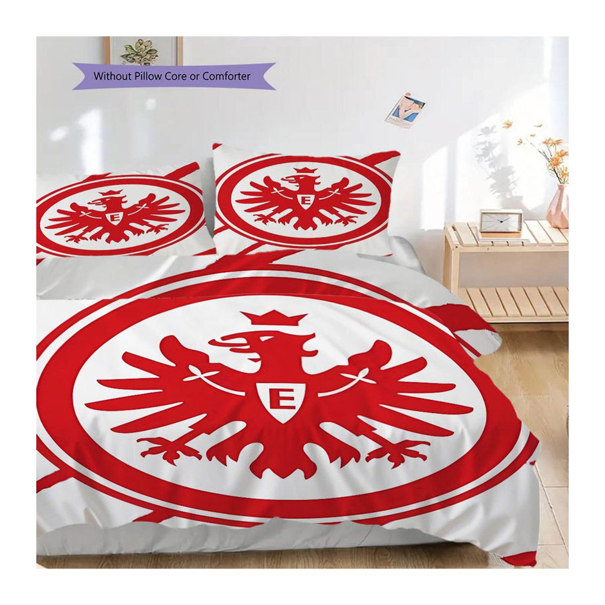 Manus Home Bettwäsche Set Eintracht Frankfurt in Weiß mit 1 Bettbezug und 2 Kissenbezügen B/H: 135 x 200 cm - Bild 10