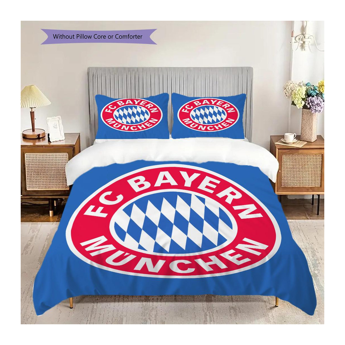 Manus Home Bettwäsche Set FC Bayern München in Blau mit 1 Bettbezug und 2 Kissenbezügen B/H: 200 x 200 cm - Bild 2