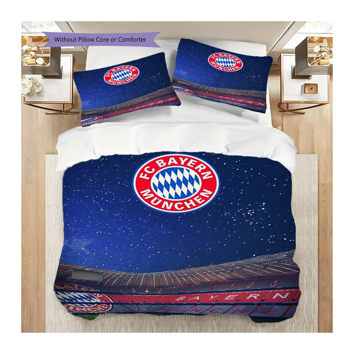 Manus Home Bettwäsche Set FC Bayern München in Blau mit 1 Bettbezug und 2 Kissenbezügen B/H: 200 x 200 cm - Bild 3