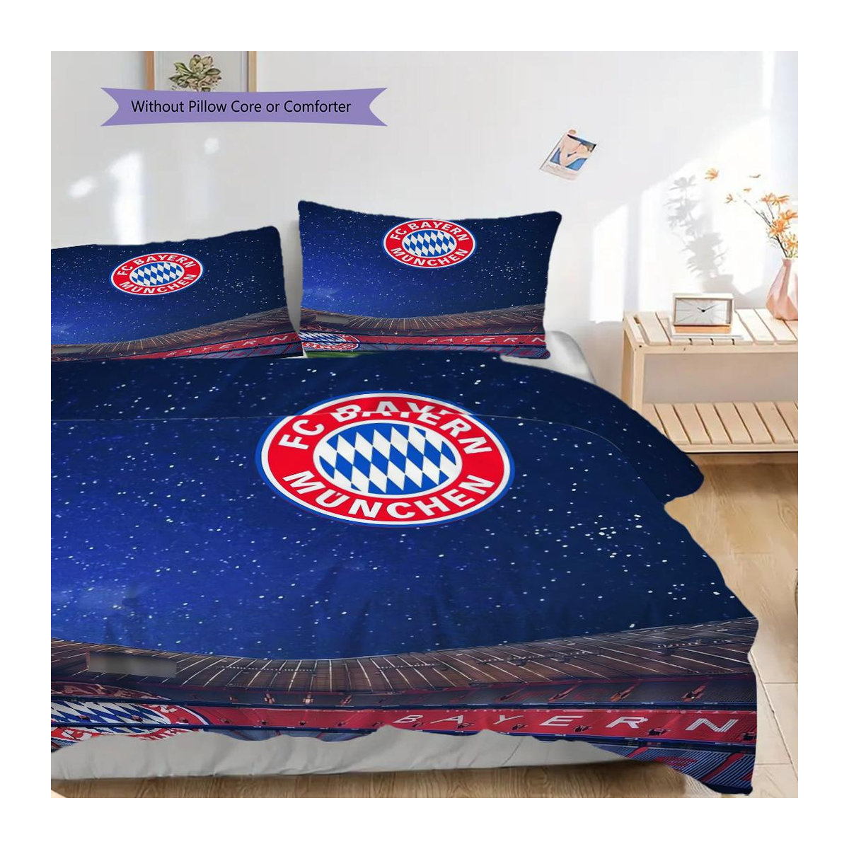 Manus Home Bettwäsche Set FC Bayern München in Blau mit 1 Bettbezug und 2 Kissenbezügen B/H: 200 x 200 cm - Bild 5