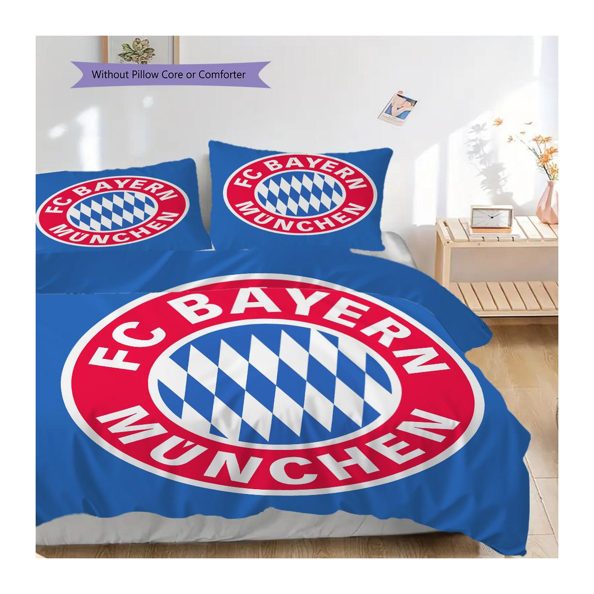 Manus Home Bettwäsche Set FC Bayern München in Blau mit 1 Bettbezug und 2 Kissenbezügen B/H: 200 x 200 cm - Bild 6