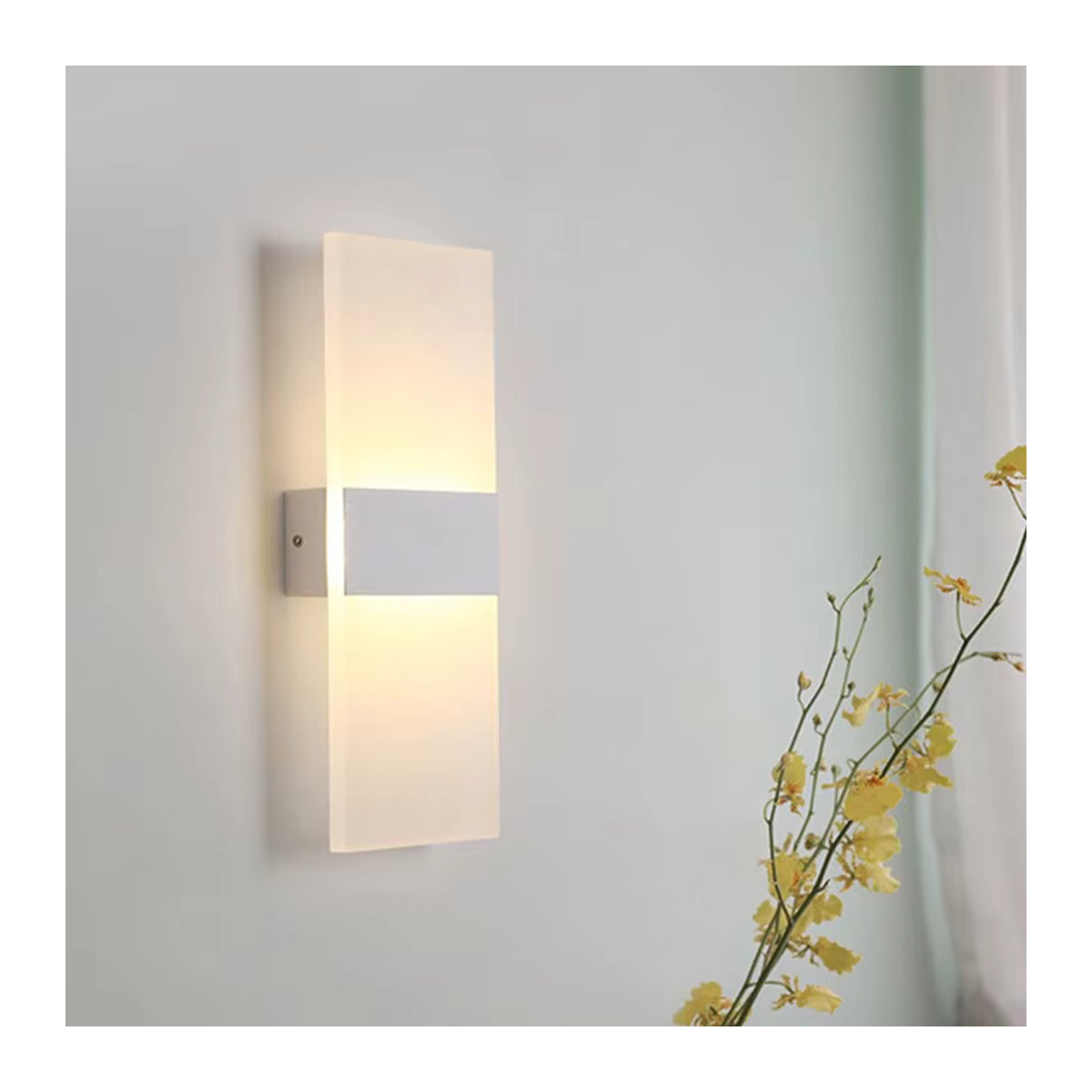 MANVIV LED Wandleuchte in Weiß im minimalistischen Design für Schlafzimmer, Wohnzimmer und Flur - Bild 1