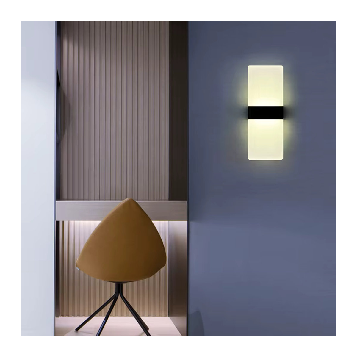 MANVIV LED Wandleuchte in Weiß im minimalistischen Design für Schlafzimmer, Wohnzimmer und Flur - Bild 2